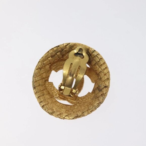 CHANEL Earring Metal Gold CC Auth - Picture 4 of 15